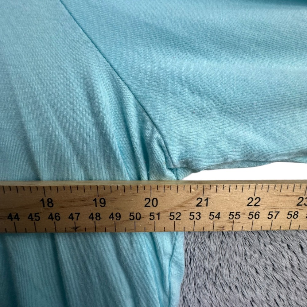 Roamans Plus Size Mint Green Lattice‎ Back Long Sleeve Tunic Top M 1416 - Picture 3 of 8
